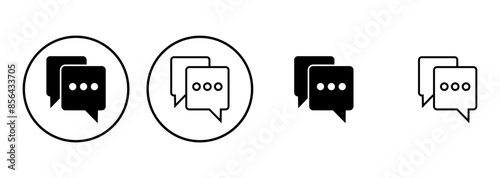 Chat icon set. speech bubble icon. comment icon vector. message. contact us