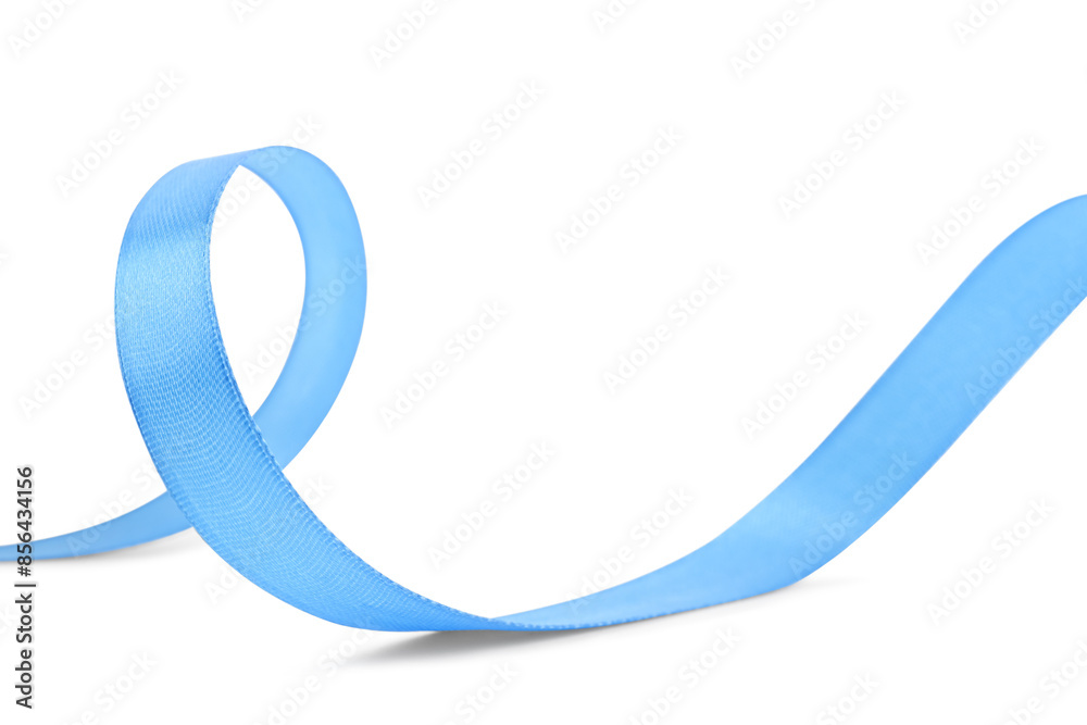 Beautiful light blue ribbon isolated on white Beautiful light blue ribbon isolated on white