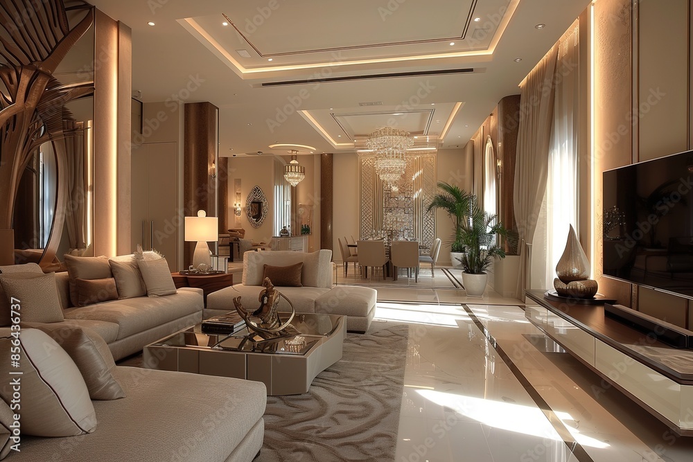 Modern Dubai living room studio, Art deco Interior Design Style. Modern Dubai living room studio, Art deco Interior Design Style.