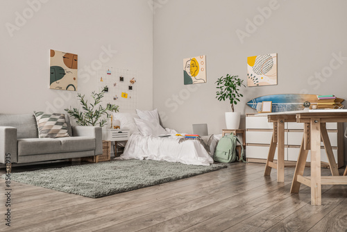 Interior of student's room ...
