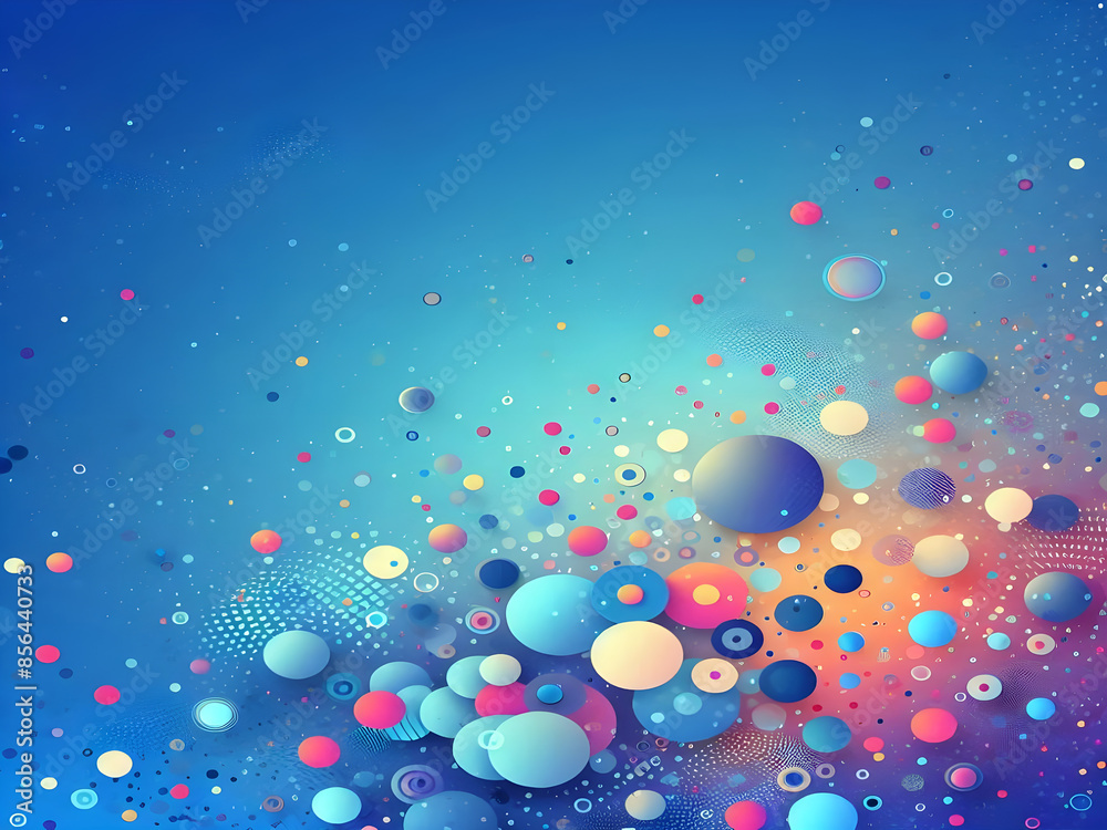 A blue abstract background with dots Shiny blue abstraction