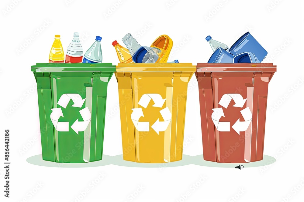 Conceptual Recycle Flat Illustration created with Generative AI Conceptual Recycle Flat Illustration created with Generative AI
