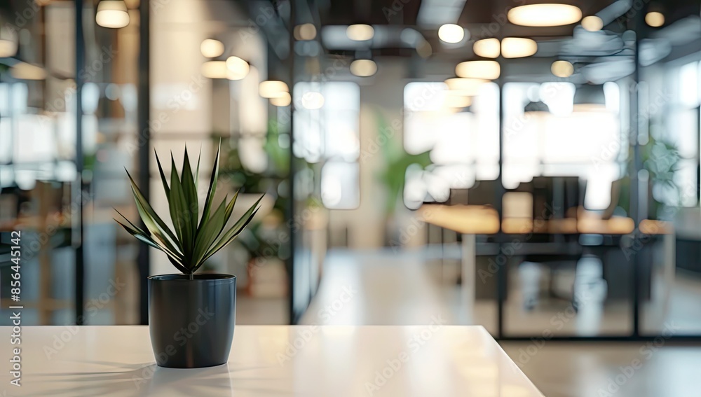 Office Plant in a Modern Workspace Office Plant in a Modern Workspace