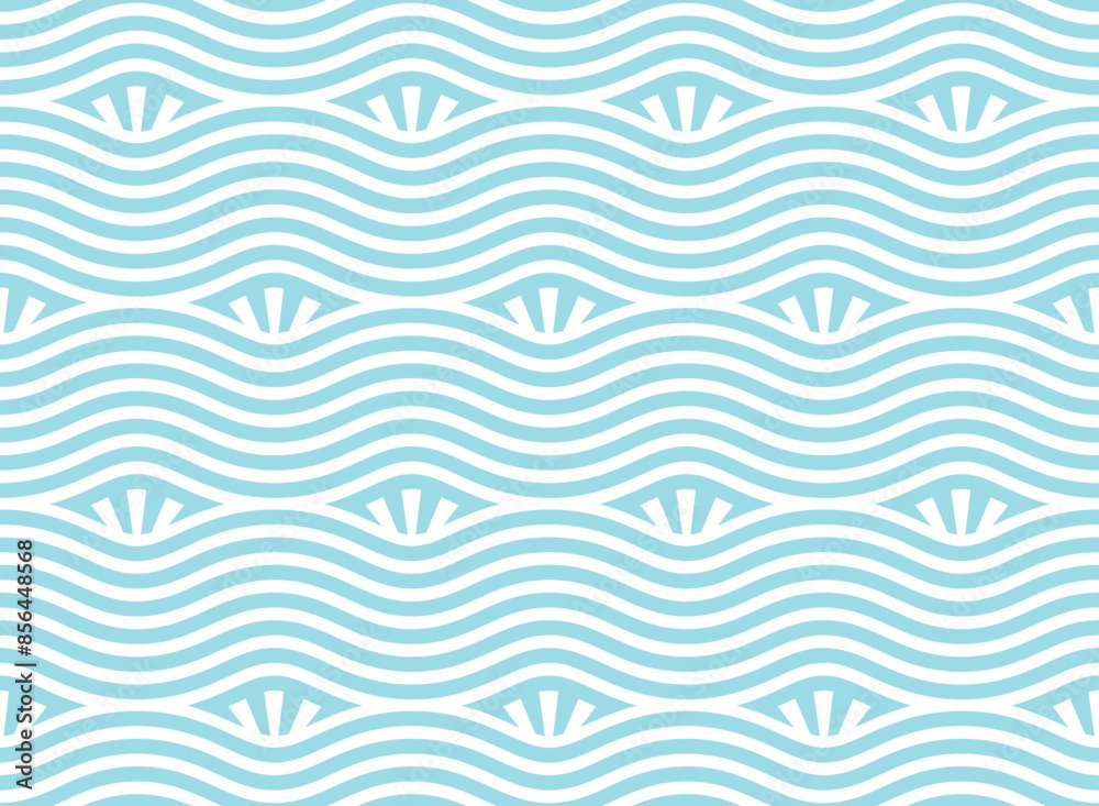 Seamless geometric pattern with decorative waves Seamless geometric pattern with decorative waves