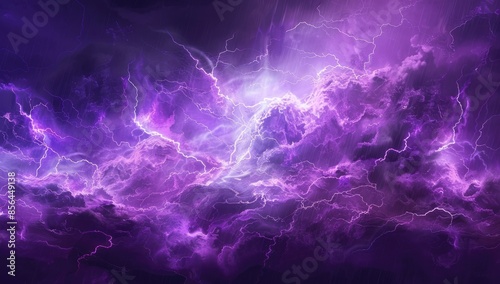 Purple Lightning Storm Sky