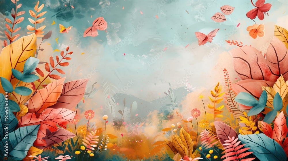 digital empty background for children's sessions in kids color style, copy space digital empty background for children's sessions in kids color style, copy space