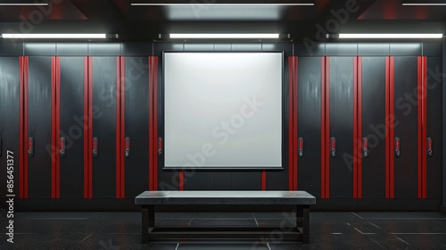 Modern Locker Room Interior Design - Generative AI photo