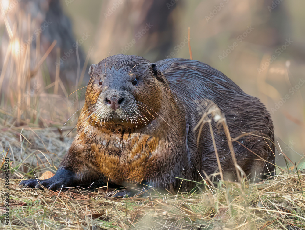 Majestic Beaver in Natural Habitat A Captivating View of Wildlife in the Wilderness, Showcasing the Beauty and Grace of this Remarkable Aquatic Mammal in its Untouched Environment Majestic Beaver in Natural Habitat A Captivating View of Wildlife in the Wilderness, Showcasing the Beauty and Grace of this Remarkable Aquatic Mammal in its Untouched Environment