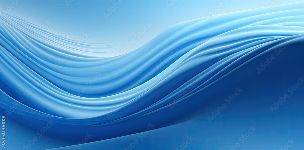 blue background design with waves in the form of a wave