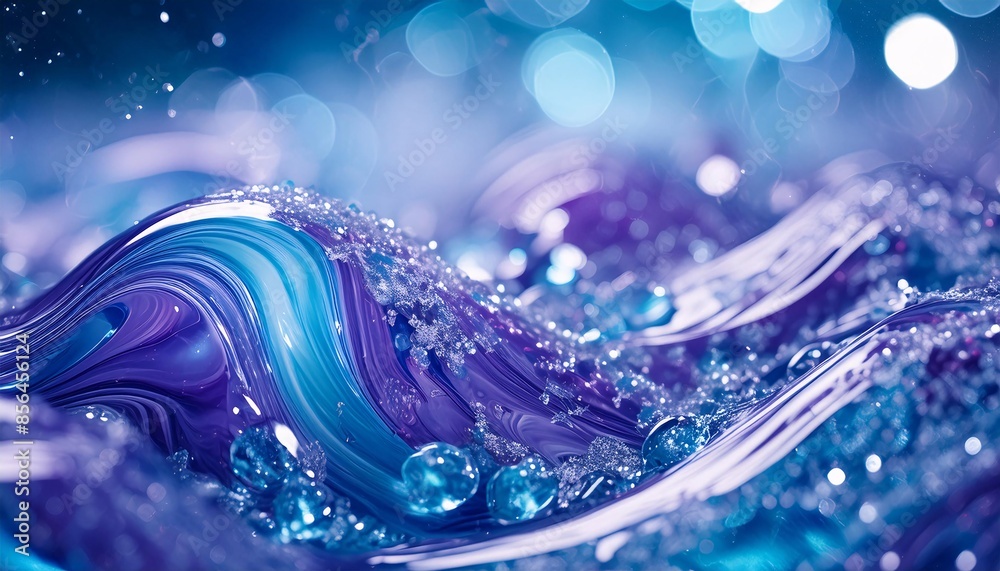 Glitter gloss spill. Sparkling paint texture. Blur purple blue color ...