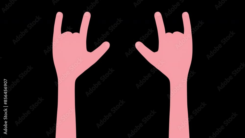 Rock and Roll 3D Hands Animation on Alpha Channel, Loop
Rock and Roll 3D Hands Animation on Alpha Channel, Loop