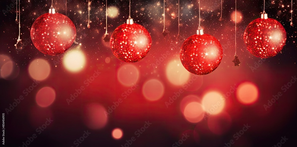 christmas theme background with red ornaments hanging from the ceiling christmas theme background with red ornaments hanging from the ceiling