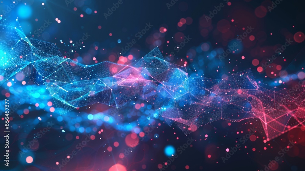 Abstract Futuristic Wave Background with Generative AI Abstract Futuristic Wave Background with Generative AI