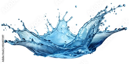 **Water Splash**..A High-Resolution Stock Image Of A Water Splash. The Image Is Clean And Has A White Background. photo