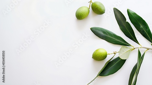 Wallpaper Mural olive with leaf isolated white background : Generative AI Torontodigital.ca