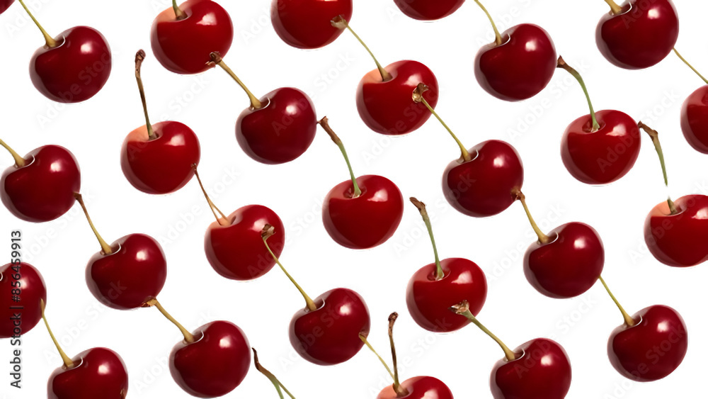 PNG Image, Cherry isolated on transparent and white background