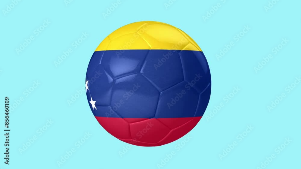 Football Venezuela Flag Rotating Loop 3d with Alpha Matte Football Venezuela Flag Rotating Loop 3d with Alpha Matte