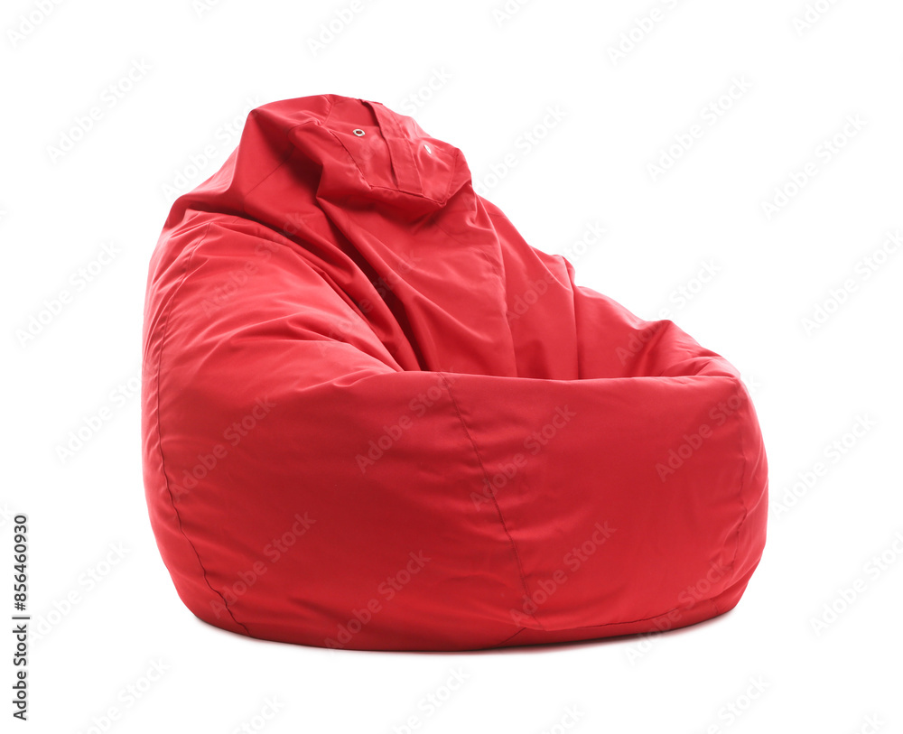 Red bean bag chair isolated on white Red bean bag chair isolated on white