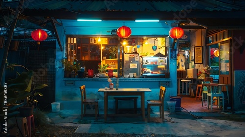 The small restaurant in thailand : Generative AI © The Little Hut