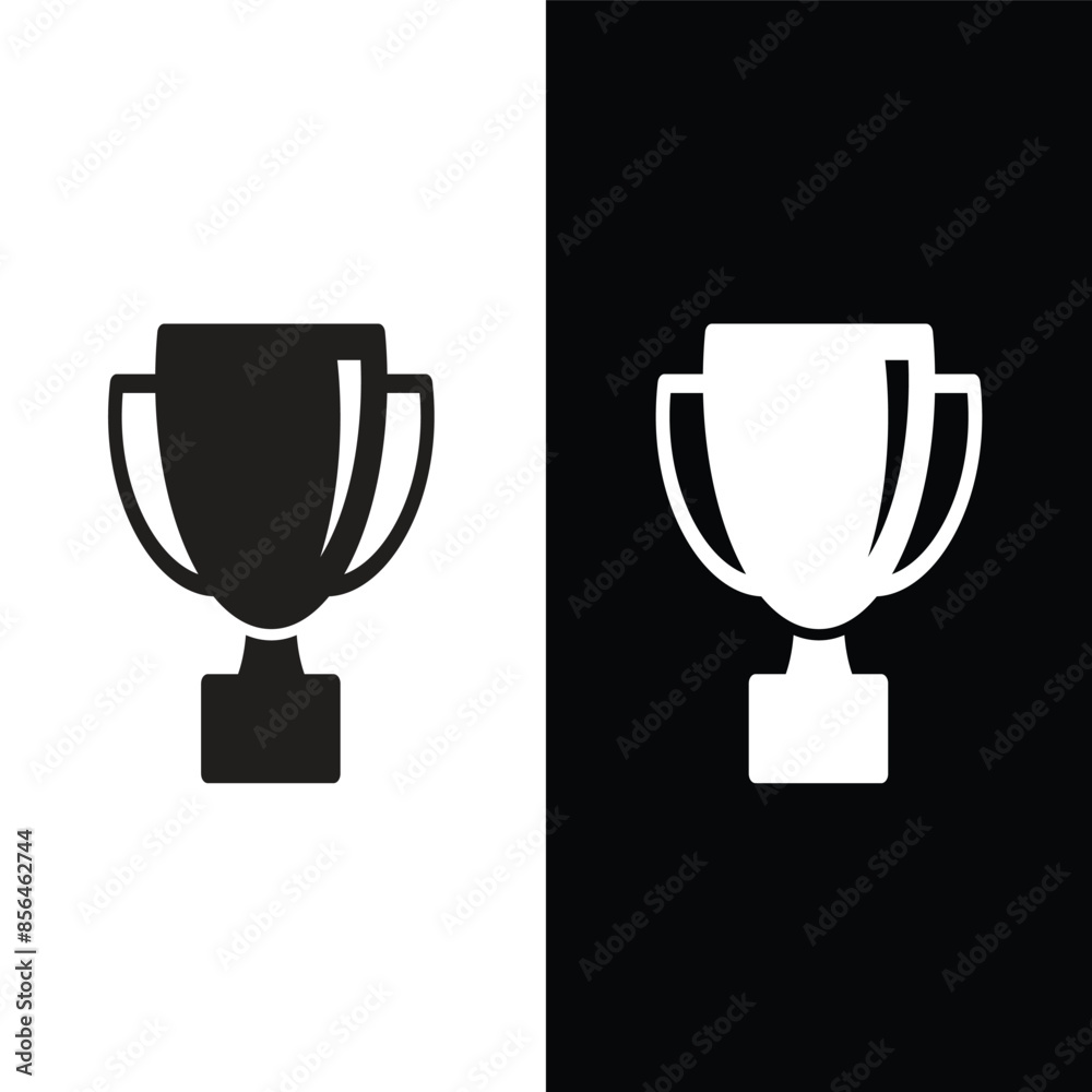 Trophy icon vector logo design illustration