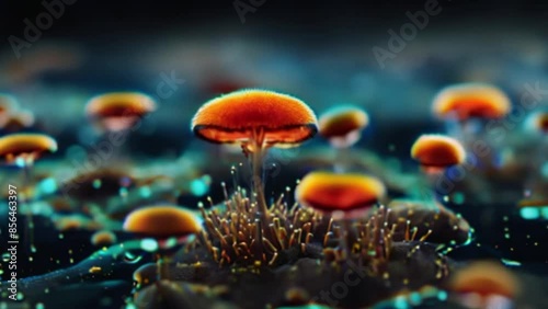 Explore the Intricate Beauty and Mesmerizing Dance of Microscopic Life in Stunning 8K Ultra HD Video with Golden-Hued Organisms