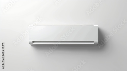 Wallpaper Mural empty wall mounted white color inverter air conditioner : Generative AI Torontodigital.ca