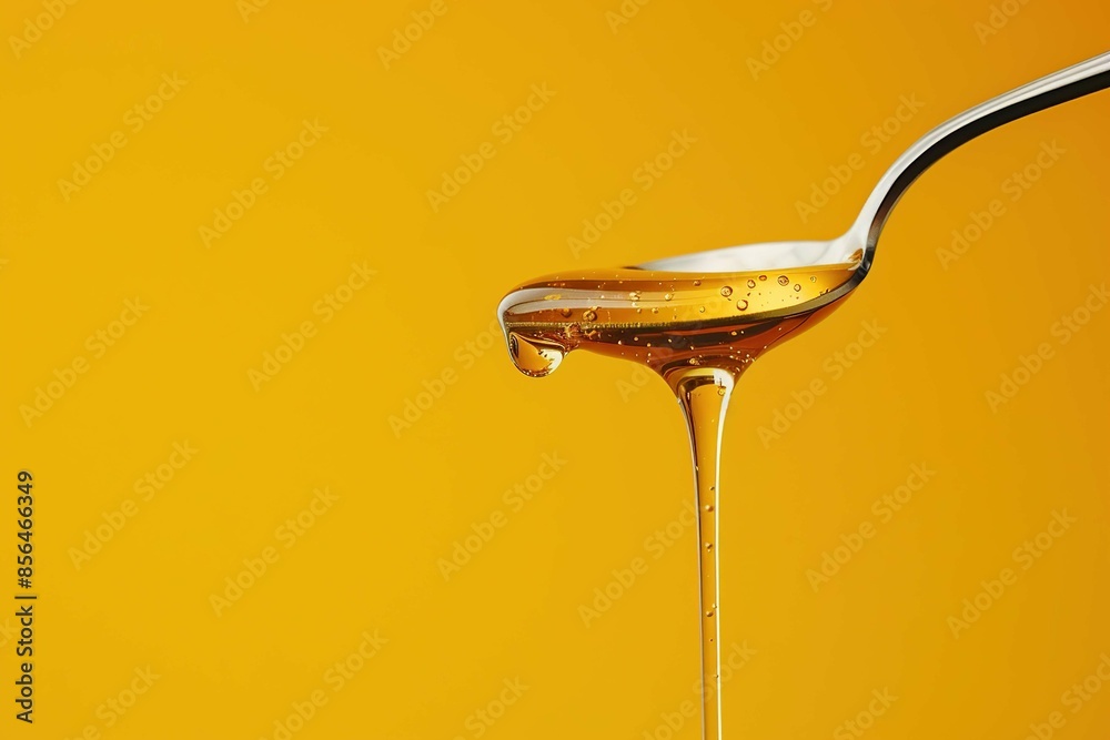 Dipping honey on a spoon Dipping honey on a spoon
