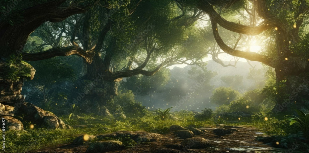 virtual backgrounds for zoom with trees and rocks in the foreground