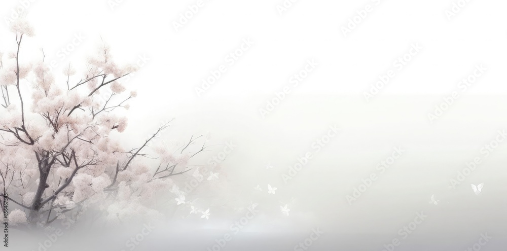 isolated background trees in the fog isolated background trees in the fog