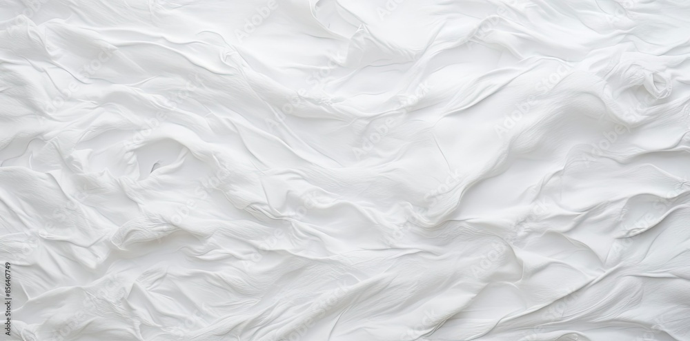 white plain background with a lot of white crepe paper