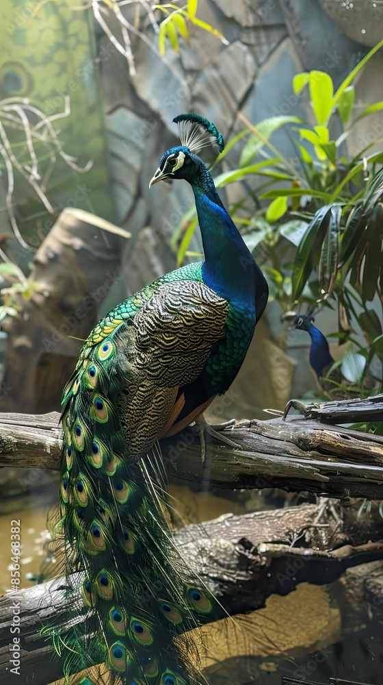 Naklejka premium proud peacock, pavo real