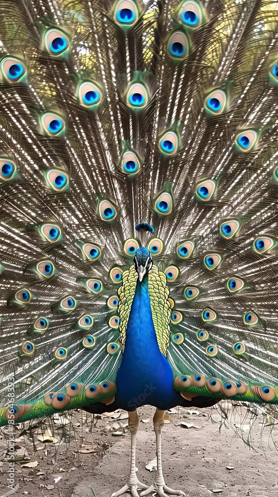 Obraz premium proud peacock, pavo real