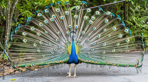 proud peacock, pavo real