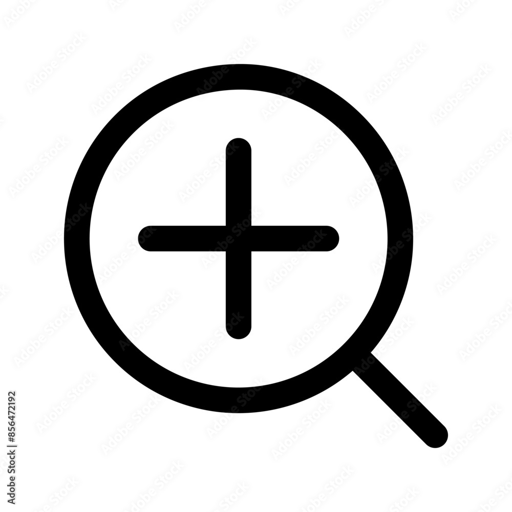 Magnifying icon template Magnifying icon template