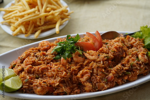 Arroz de Camarão com Fritas photo