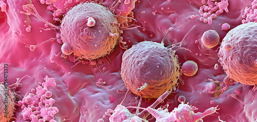 A close-up of macrophages photo