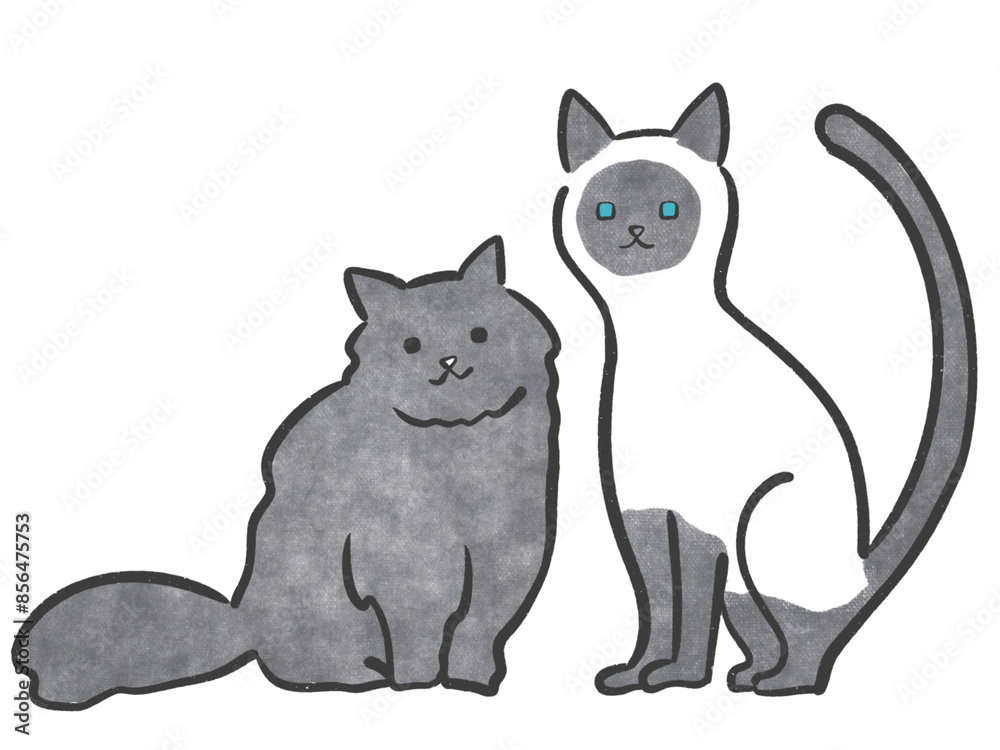 二匹の猫 二匹の猫