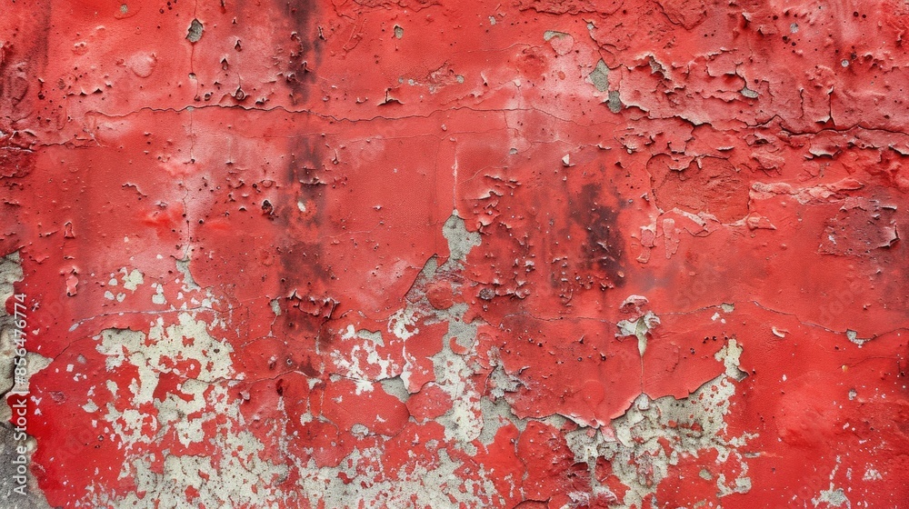 Naklejka premium Background of an aged red wall
