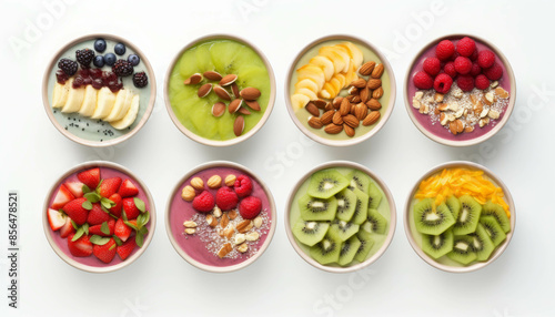 Wallpaper Mural A Colorful Array of Nutritious Smoothie Bowls with Fresh Fruits and Nuts Torontodigital.ca