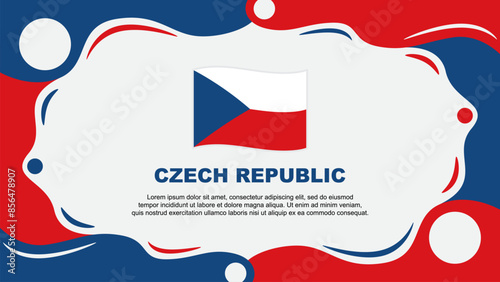 Czech Republic Flag Abstract Background Flat Design Template. Czech Republic Independence Day Banner Wallpaper Vector Illustration. Czech Republic Vector