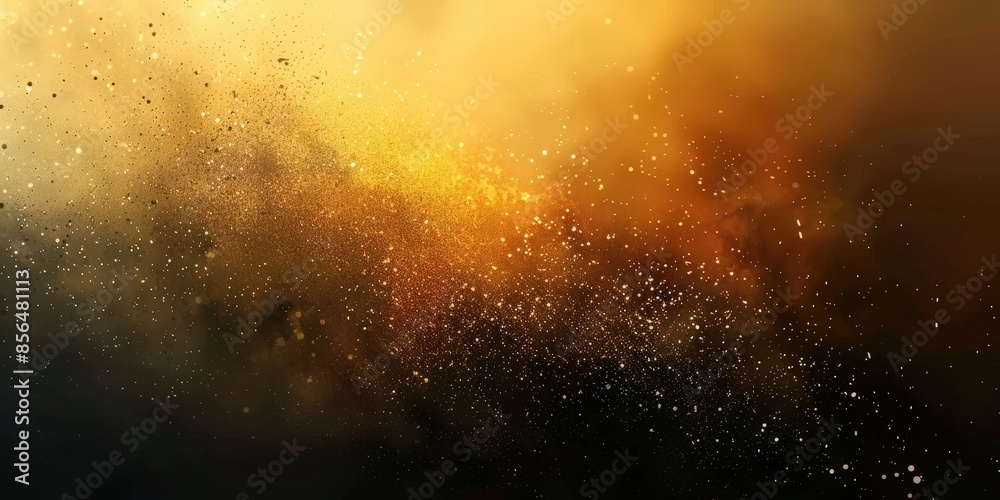 Golden Dust Explosion Abstract Background Golden Dust Explosion Abstract Background