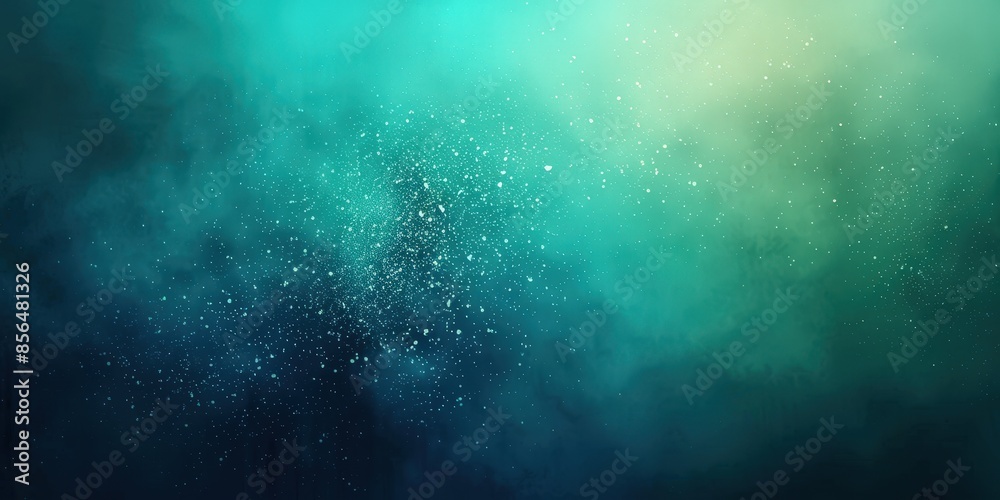 Obraz premium Abstract Blue and Green Gradient with White Speckles