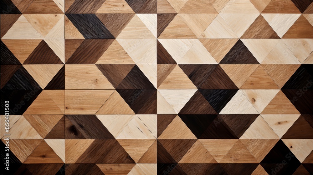 Close-up, wood marquetry wallpaper, abstract pattern background