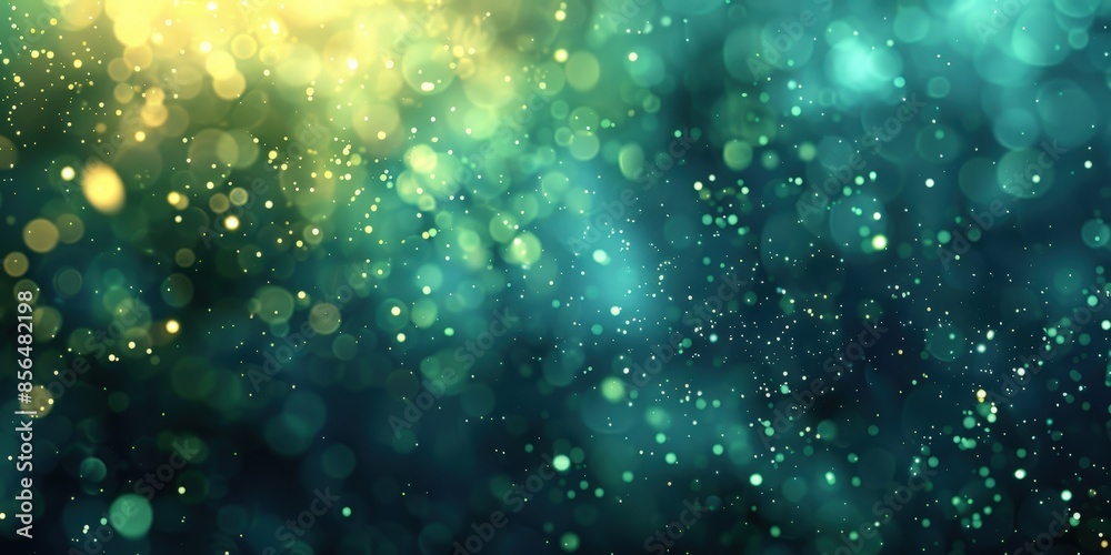 Obraz premium Abstract Green and Gold Bokeh Background