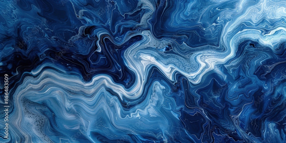 Abstract Blue and White Swirling Marble Pattern Abstract Blue and White Swirling Marble Pattern