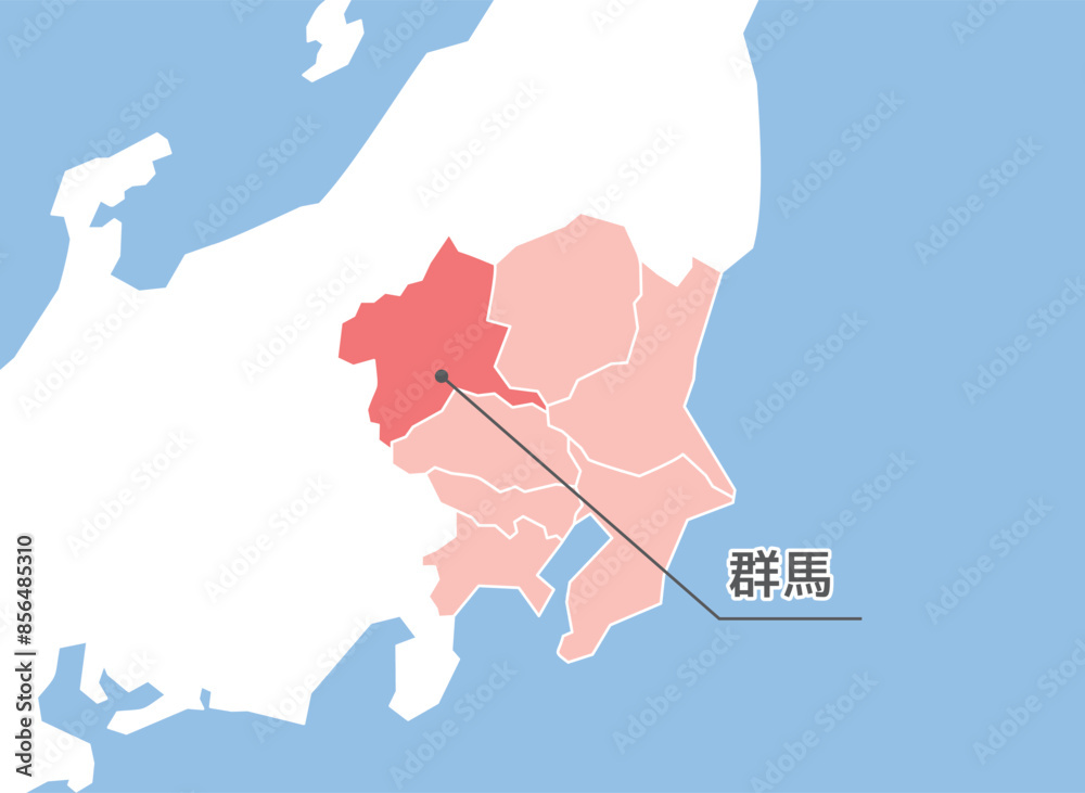 Naklejka premium 群馬県 群馬 土地