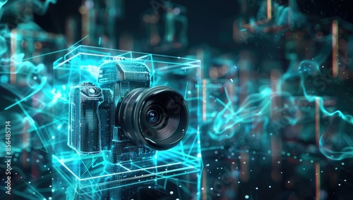 Digital Camera in a Glowing Cube