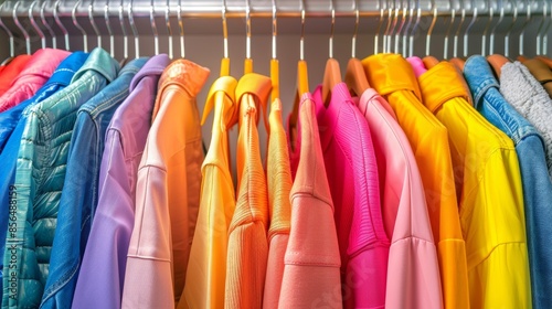 Rainbow of Colors in a Closet