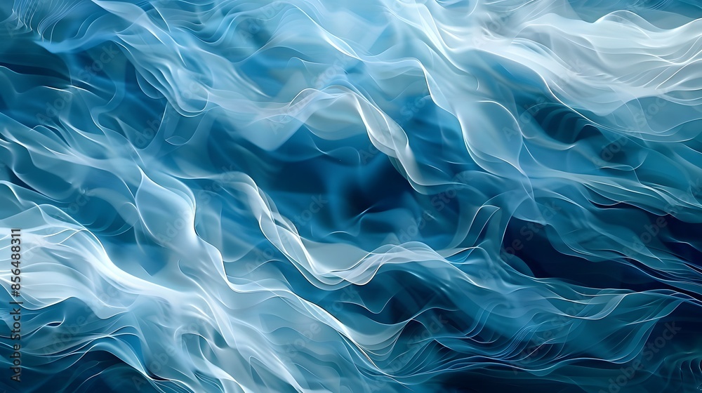 Obraz premium Ethereal Blue Waves: Clear and Contrasting