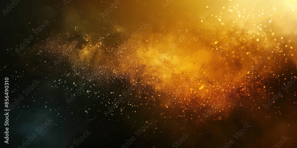 Fototapeta premium Abstract Golden Dust and Smoke Background
